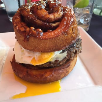 Bosscat Kitchen & Libations - Sticky Bun Breakfast Burger - New American Near Me - Irvine, California