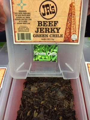 Photo of Jr's Jerky Company - Albuquerque, NM, US. a container of green chili