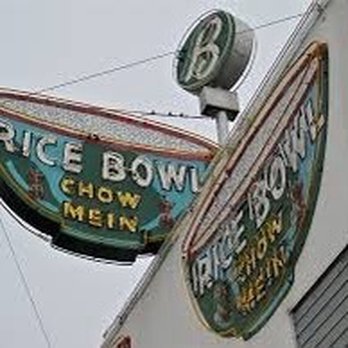 Rice Bowl - The BEST old googie signs! - Chinese Near Me - Lompoc, California