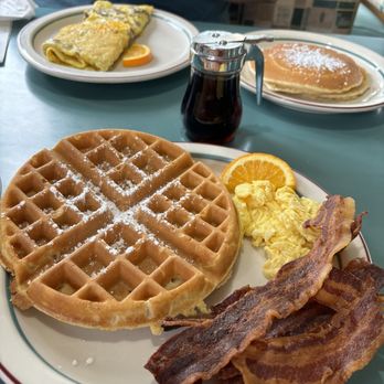 Hot Stacks Pancake House - Waffle with eggs and bacon - Breakfast & Brunch Near Me - Myrtle Beach, South Carolina Hot Stacks Pancake House - Waffle with eggs and bacon - Breakfast & Brunch Near Me - Myrtle Beach, South Carolina