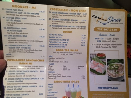 Menu photo 4 Pho Diner Yorktown, VA Menu photo 4 Pho Diner Yorktown, VA