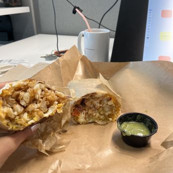 The Trough Sandwich Kitchen - Breakfast burrito with very little bacon - Sandwiches Near Me - Irvine, California The Trough Sandwich Kitchen - Breakfast burrito with very little bacon - Sandwiches Near Me - Irvine, California