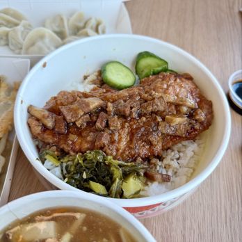 Bafang Dumpling - Pork Chop with Braised Pork Belly Rice - Dim Sum Near Me - Santa Clara, California Bafang Dumpling - Pork Chop with Braised Pork Belly Rice - Dim Sum Near Me - Santa Clara, California