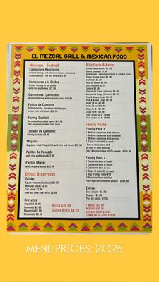 Menu photo 1 El Mezcal San Andreas, CA