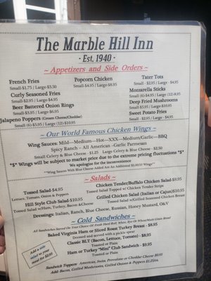 Menu photo 2 Marble Hill Inn Oneida, NY