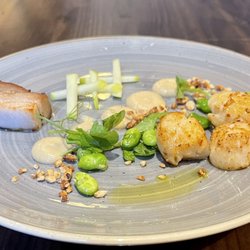 Bothy Restaurant - Scallops and pork belly