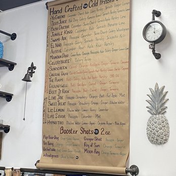 Swami Juice - a menu hanging on the wall - Juice Bars & Smoothies Near Me - Davie, Florida Swami Juice - a menu hanging on the wall - Juice Bars & Smoothies Near Me - Davie, Florida