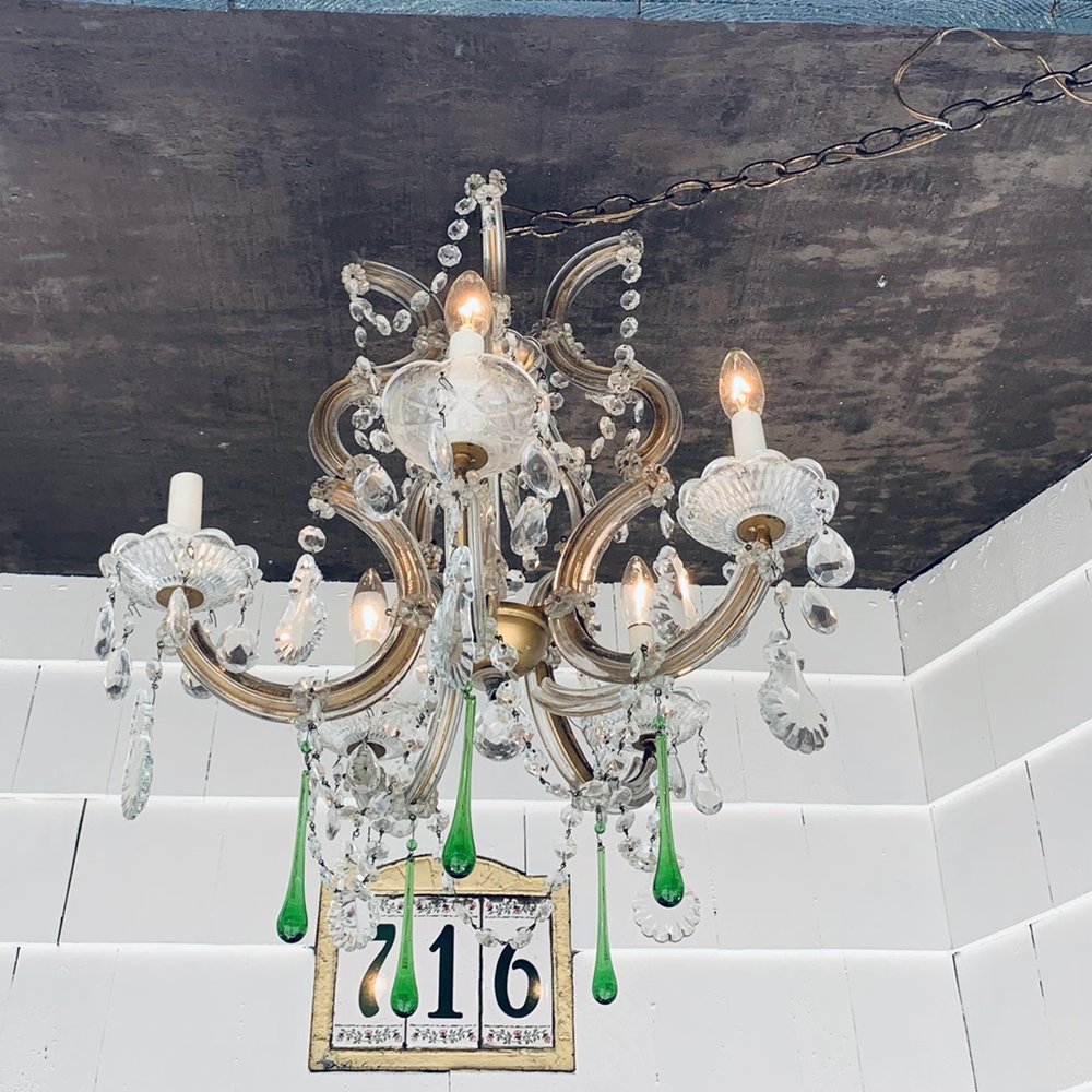 Blue Pig Bakery - This chandelier is at the entrance - Bakeries Near Me - Newport, Oregon