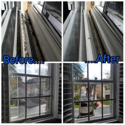Glass Act Window Cleaning - Before & After Window and Track Cleaning