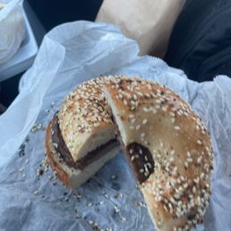Everything bagel with sausage Everything bagel with sausage