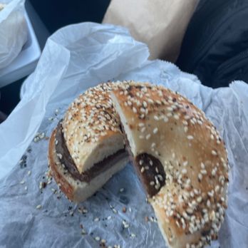 The Bagelry - Everything bagel with sausage - Bagels Near Me - Cincinnati, Ohio The Bagelry - Everything bagel with sausage - Bagels Near Me - Cincinnati, Ohio