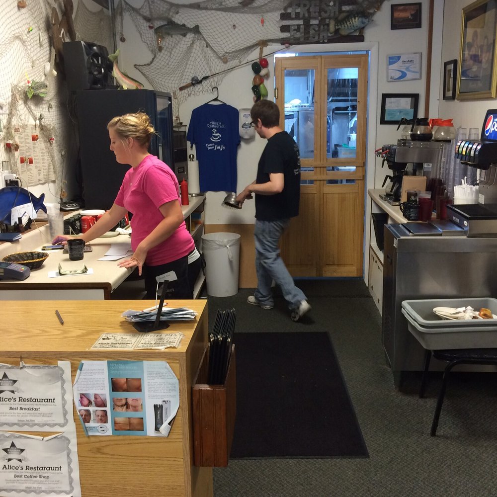Alice's Restaurant - Server "Jim" is great! - Breakfast & Brunch Near Me - Cheboygan, Michigan Alice's Restaurant - Server "Jim" is great! - Breakfast & Brunch Near Me - Cheboygan, Michigan