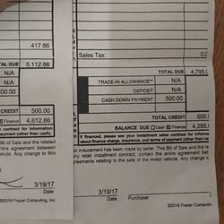 Zak's Prestige Motors - See the trick they have.....yep, same contract but they changed a little bit....a commission bump?