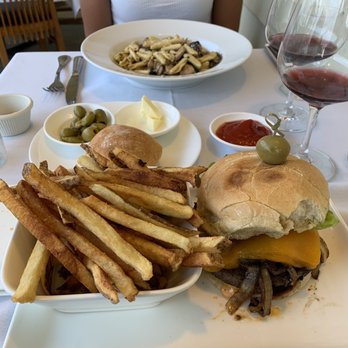 Agua Bistro - Double cheeseburger with bacon and a side of French fries - French Near Me - Lower Providence, Pennsylvania Agua Bistro - Double cheeseburger with bacon and a side of French fries - French Near Me - Lower Providence, Pennsylvania