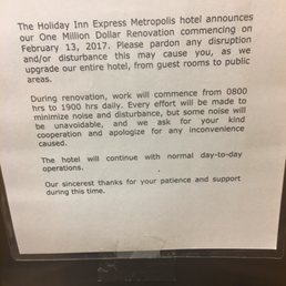 Notice of Renovation Notice of Renovation