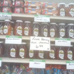 Assorted local honey. Blueberry,blackberry,and more