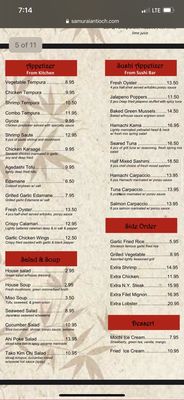 Menu photo 6 Samurai Japanese Restaurant Antioch, CA Menu photo 6 Samurai Japanese Restaurant Antioch, CA