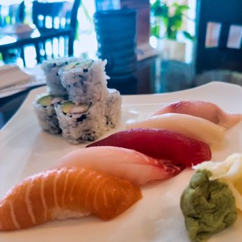 Hayashi - Sushi Lunch Combo: $15 ($16.33) with tax. Comes with salad or miso soup (not shown) - Japanese Near Me - Brooklyn, New York