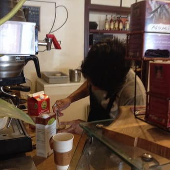Bay Wrap - Taking great care to make our coffee drinks. - Sandwiches Near Me - Belfast, Maine