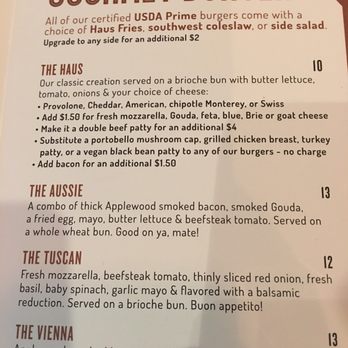 Burgerhaus - Menu - Burgers Near Me - Schererville, Indiana Burgerhaus - Menu - Burgers Near Me - Schererville, Indiana