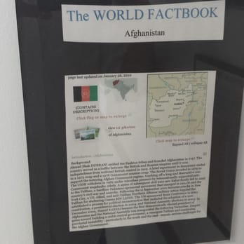 Abbott's Frozen Custard - Weird facts on wall about Afghanistan and Somalia - Ice Cream & Frozen Yogurt Near Me - Brockport, New York Abbott's Frozen Custard - Weird facts on wall about Afghanistan and Somalia - Ice Cream & Frozen Yogurt Near Me - Brockport, New York