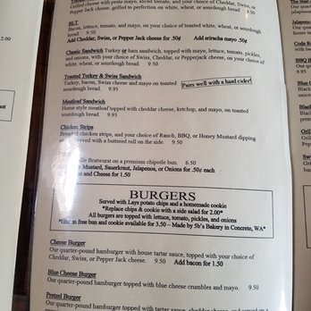 Birdsview Brewing Company - Sandwich menu. - Breweries Near Me - Concrete, Washington Birdsview Brewing Company - Sandwich menu. - Breweries Near Me - Concrete, Washington