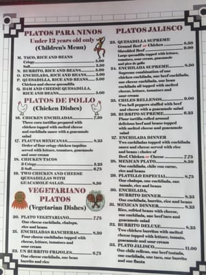 Menu photo 3 Jalisco Mexican Restaurant Evergreen, AL Menu photo 3 Jalisco Mexican Restaurant Evergreen, AL