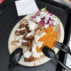 Bowl N Bite - Crispy Chicken over Saffron / Basmati Rice (4/5)