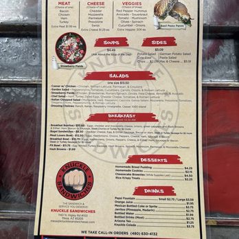 Knuckle Sandwiches - Menu - Sandwiches Near Me - Mesa, Arizona