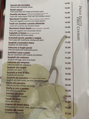 Menu photo 2 Buca di bacco Capri, NA
