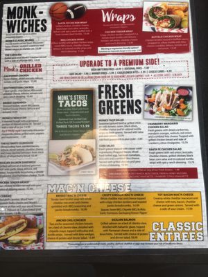 Menu photo 3 Monk's Bar & Grill - Closed Plover, WI