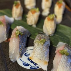 Oki Sushi - Kurodai Nigiri (front), Engawa 2pcs (LIMITED) (back)