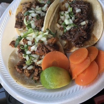 Taqueria El Dolar - Clockwise from the top left: Lengua, Barbacoa and Pastor - Mexican Near Me - Oklahoma City, Oklahoma