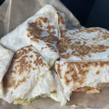 Taco Bell - Not a good picture but a black bean crunch wrap. Bottom layer is bean and black bean. - Fast Food Near Me - Honolulu, Hawaii Taco Bell - Not a good picture but a black bean crunch wrap. Bottom layer is bean and black bean. - Fast Food Near Me - Honolulu, Hawaii