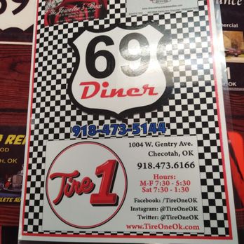 69 Diner - Front of menu - Diners Near Me - Checotah, Oklahoma