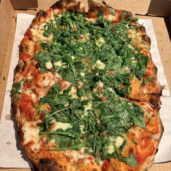 Belluz Pizza - Roman style pizza with arugula and herb cream - Pizza Near Me - Coral Gables, Florida Belluz Pizza - Roman style pizza with arugula and herb cream - Pizza Near Me - Coral Gables, Florida