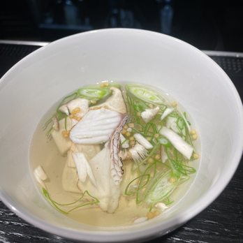 Norikase - Course 5 - Clear soup with a fish (legit the only seasoning is sake and salt and it was just perfectly balanced and delicate) - Sushi Bars Near Me - Jacksonville, Florida