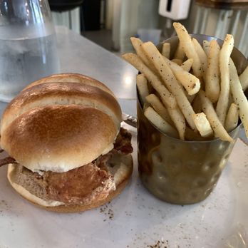 High Bank Distillery - Fried chicken bacon cheese sandwich - New American Near Me - Columbus, Ohio