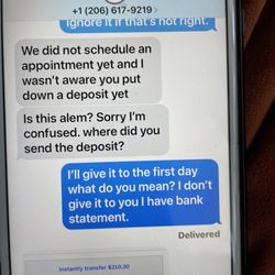 Dollhouse Beauty Parlor - Saying she never sent a deposit. Even know previous messages they discussed confirmed a deposit