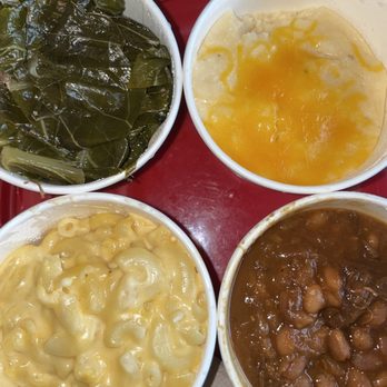 Pies 'n' Thighs - Super Bowl (which includes three sides) Cheese Grits, Smoked Pork Collard Greens, Mac 'n Cheese, Burnt End Baked Beans - Southern Near Me - Brooklyn, New York Pies 'n' Thighs - Super Bowl (which includes three sides) Cheese Grits, Smoked Pork Collard Greens, Mac 'n Cheese, Burnt End Baked Beans - Southern Near Me - Brooklyn, New York