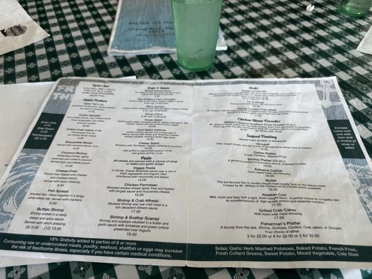 Menu photo 1 Oysters Restaurant Crystal River, FL