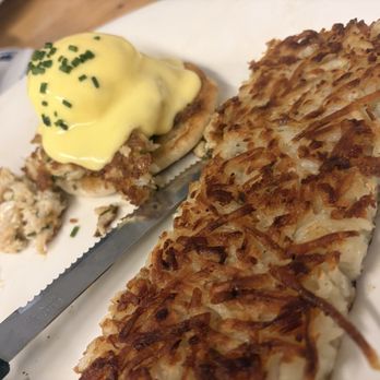 The Morning Fork - Crab+lobster egg Benedict with hash browns (half order) - Breakfast & Brunch Near Me - Sacramento, California The Morning Fork - Crab+lobster egg Benedict with hash browns (half order) - Breakfast & Brunch Near Me - Sacramento, California