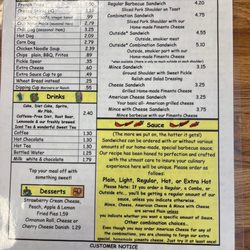 Wib's Drive In - Menu