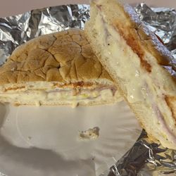 Jay Dee's Deli - Ham egg cheese with salt, pepper and ketchup