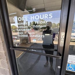 Exterior outside entrance of Park Place Cleaners - Hours listed on door when I came to pick up on Sat - Vacaville, California Exterior outside entrance of Park Place Cleaners - Hours listed on door when I came to pick up on Sat - Vacaville, California