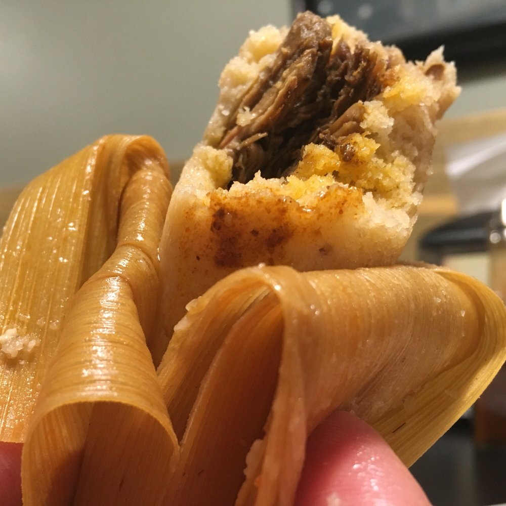 Duck confit tamal Duck confit tamal