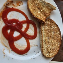 Ben & Florentine - Multigrain toast with my try at being a food artist - I need more practice, lol