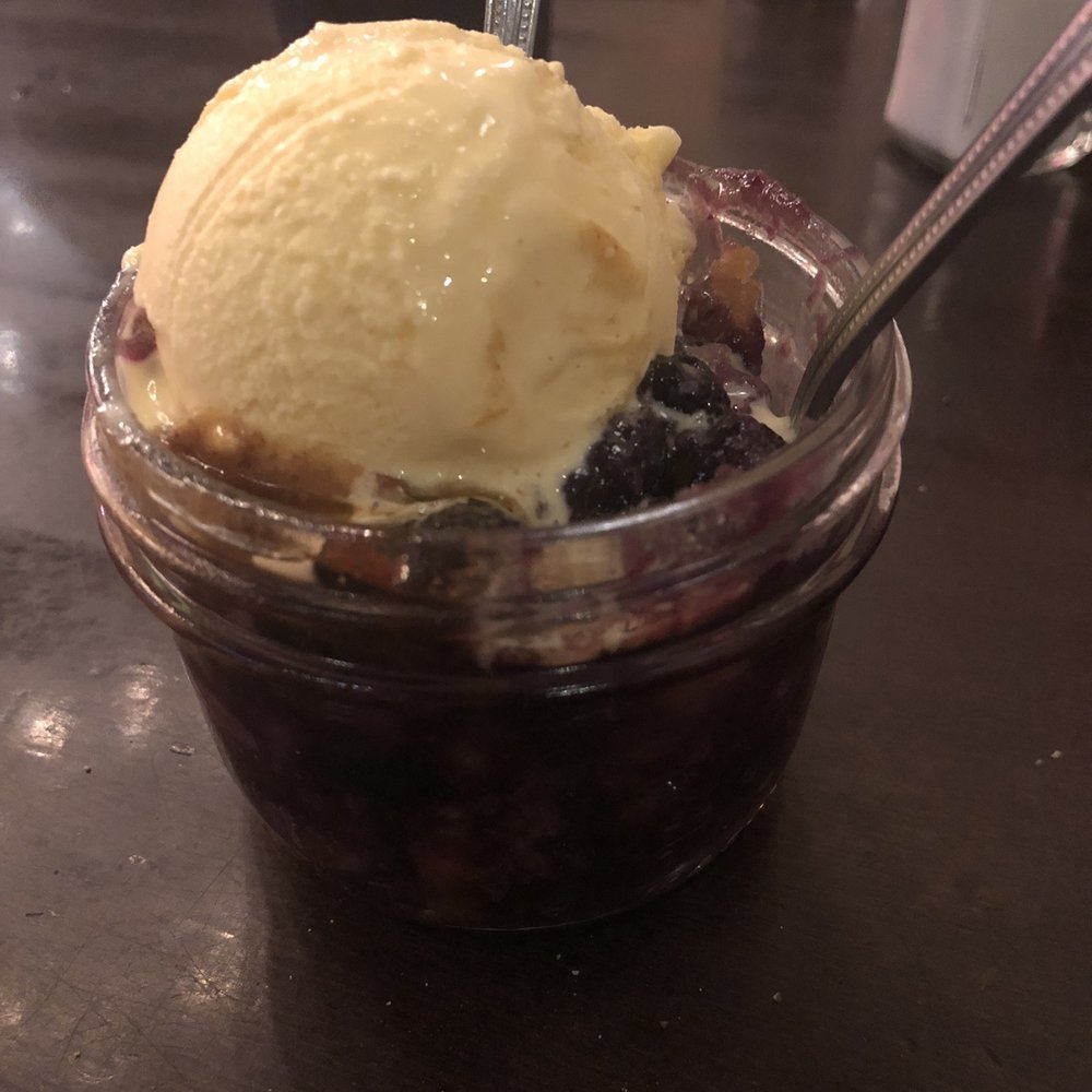Ole Red - Blueberry cobbler was really good...watch out the mason jar was a little warm, but the wait staff did warn us. - Bars Near Me - Tishomingo, Oklahoma Ole Red - Blueberry cobbler was really good...watch out the mason jar was a little warm, but the wait staff did warn us. - Bars Near Me - Tishomingo, Oklahoma
