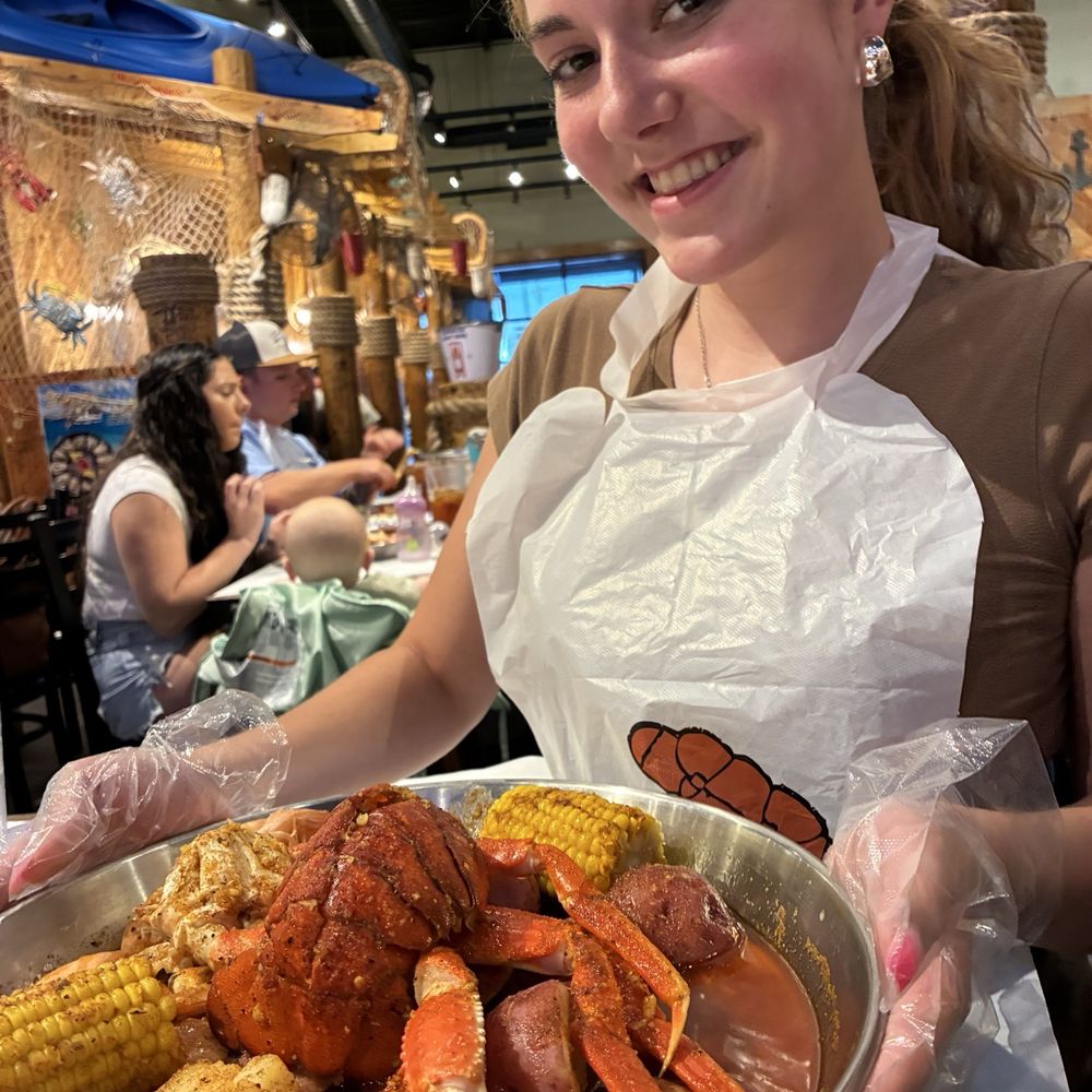 shrimp, crab, and Dinner Combo 7 (snow crab lobster tail and shrimp)