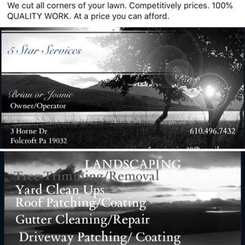 5 Star Services - Business Cards - Snow Removal Near Me 5 Star Services - Business Cards - Snow Removal Near Me